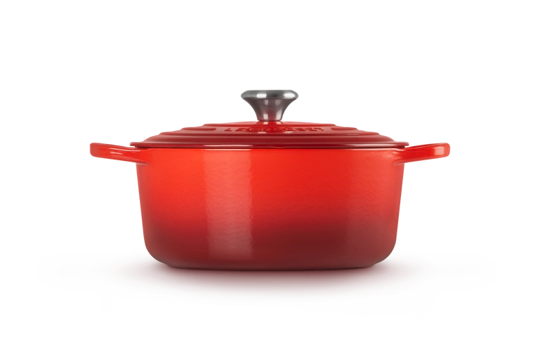 Le Creuset - brytfanna żeliwna emaliowana Signature okrągła 26 cm 5,3 l wiśniowa