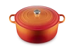 Le Creuset brytfanna żeliwna emaliowana Signature okrągła 34 cm 12 l płomienna