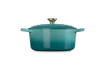Le Creuset brytfanna żeliwna emaliowana Signature okrągła 22 cm 3,3l bleu riviera
