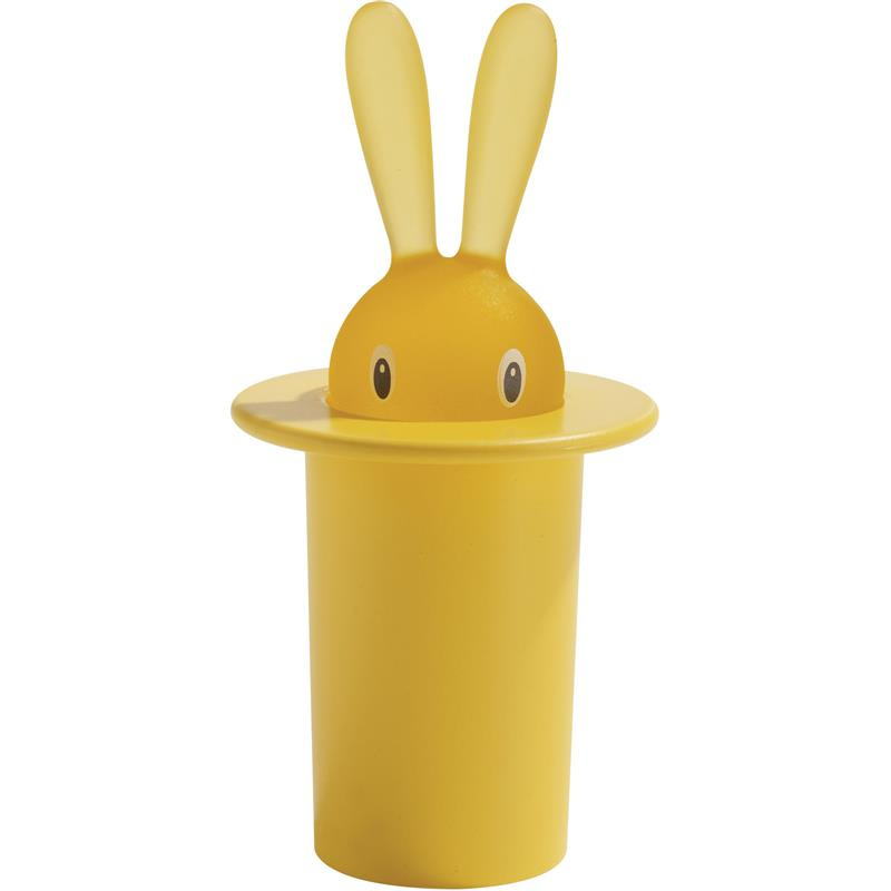 A di Alessi - pojemnik na wykałaczki, żółty MAGIC BUNNY