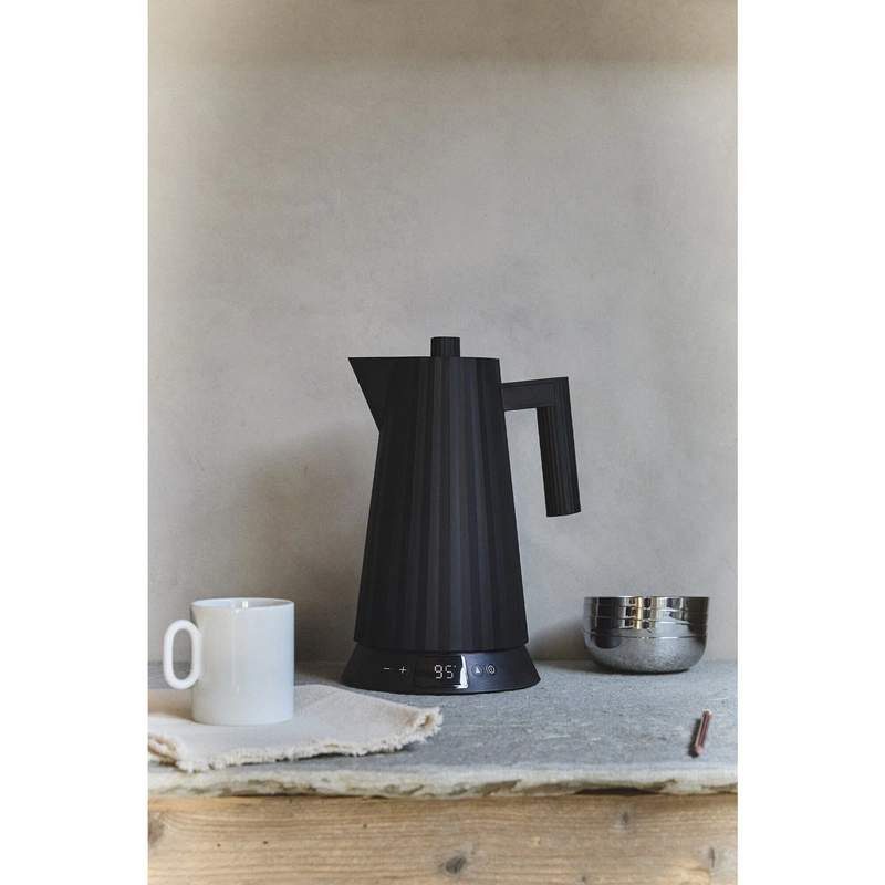 Alessi - Czajnik elektryczny z regulacją temperatury, czarny