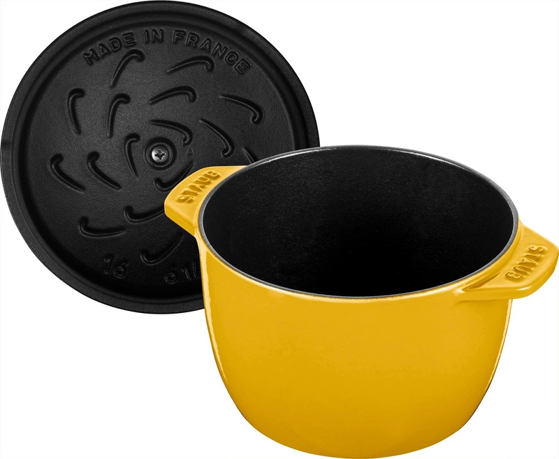 Staub - LA COCOTTE Mały garnek żeliwny wysoki 16 cm cytrynowy