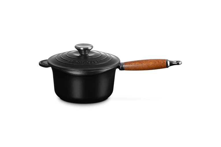 Le Creuset - Rondel żeliwny z drewniana rączką 18 cm płomienny