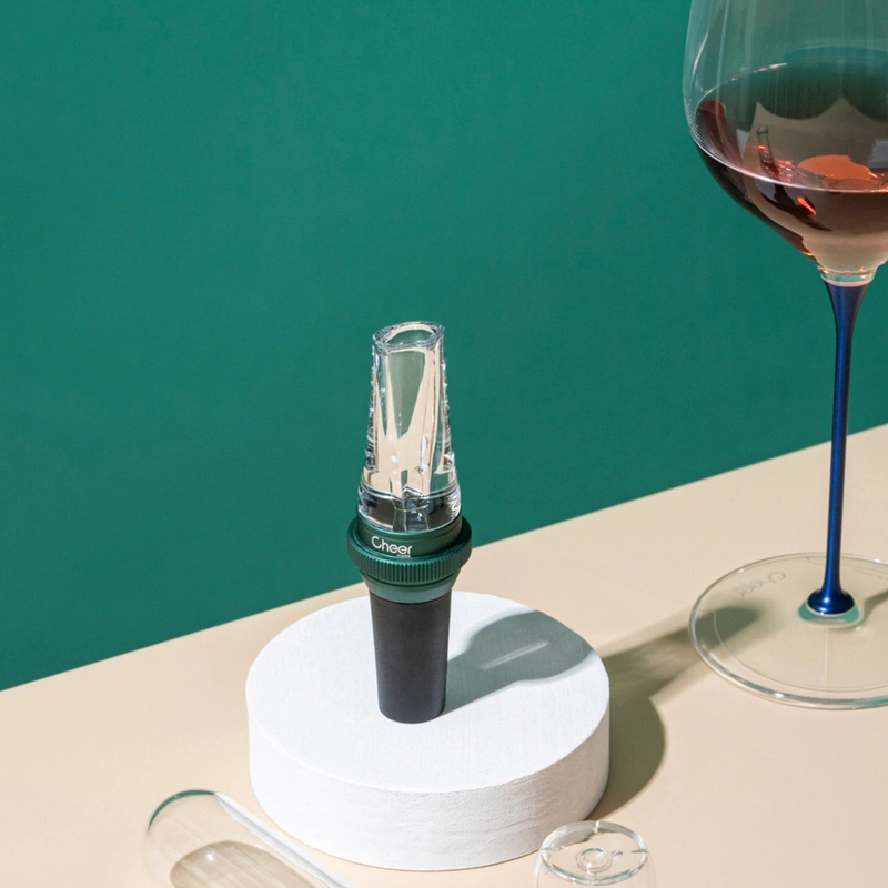 Cheer Moda - Napowietrzacz i nalewak do wina Submarine zielony