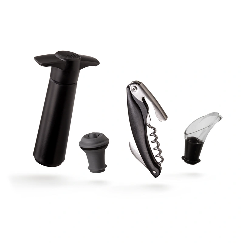 VacuVin - Wine Set Start – zestaw akcesoriów do wina, czarny