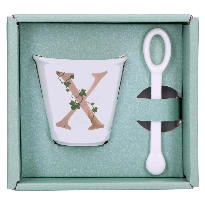 La Porcellana Bianca - filiżanka z łyżeczką 75 ml, Wzór X Unico