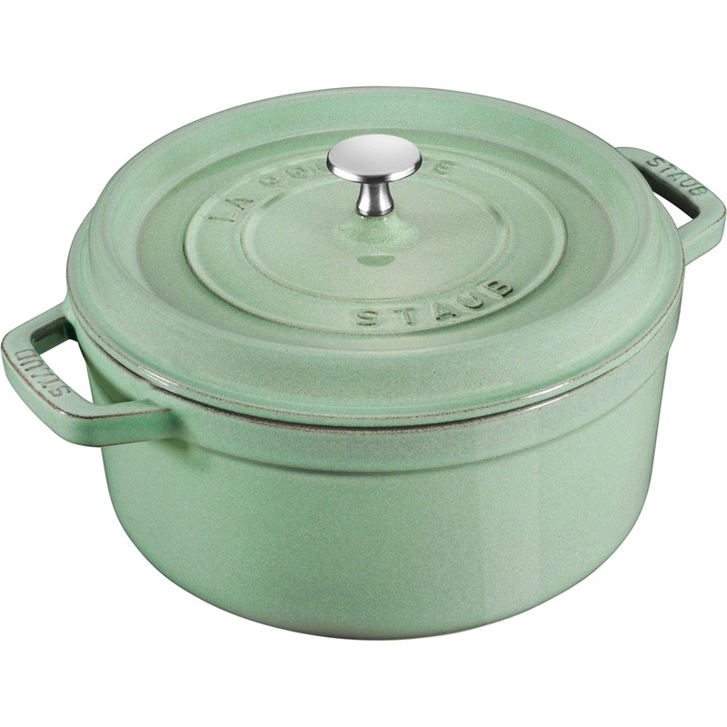 Staub - garnek żeliwny okrągły 6.7 ltr  miętowy La Cocotte