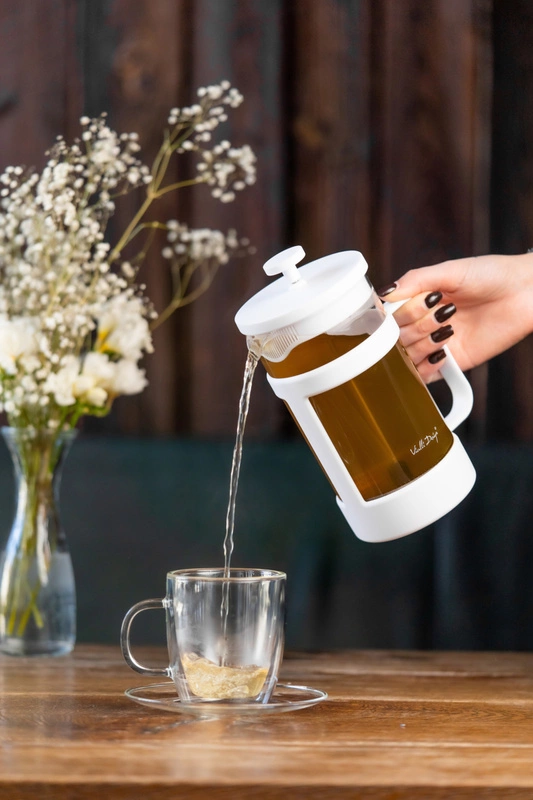 Vialli Design - Zaparzacz do kawy i herbaty 1000 ml Senso biały