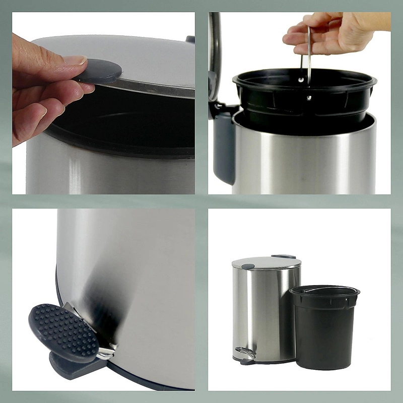 Kela - Kosz stalowy na śmieci 3 l stal-mat Mats