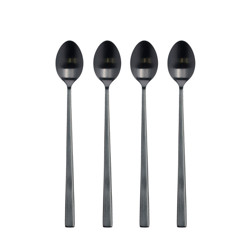 Bitz - Zestaw 4 sztuk łyżeczek do latte 20 cm Black
