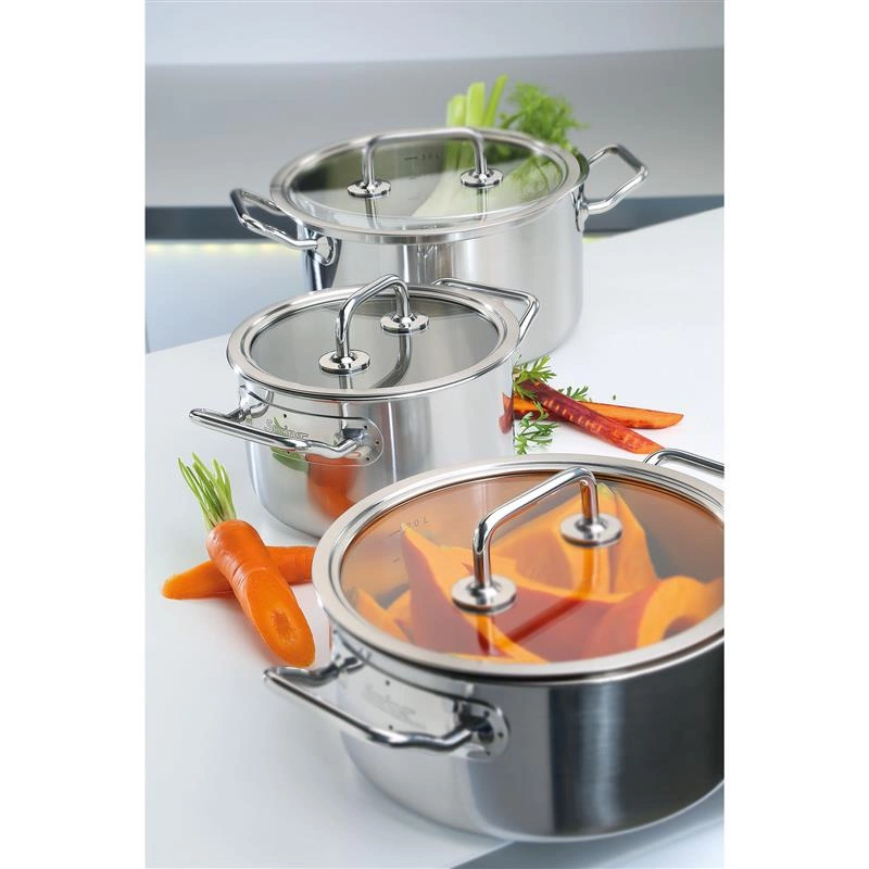 Spring - zestaw garnków, 4 el., stal nierdzewna 18/0 BRIGADE BASIC