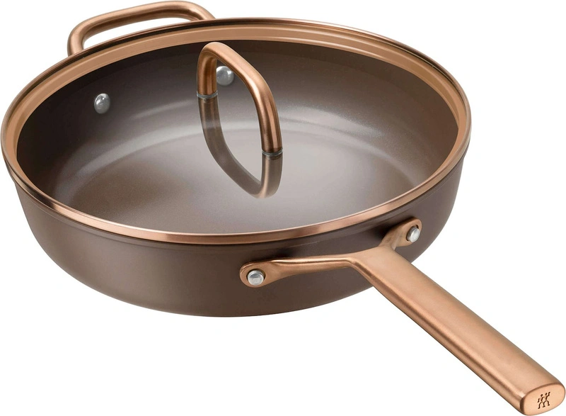 Zwilling - MILANO Patelnia sauté z pokrywką 28 cm brąz