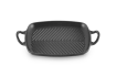 Le Creuset - patelnia żeliwna grillowa z dwoma uchwytami 30 cm Czarny Mat