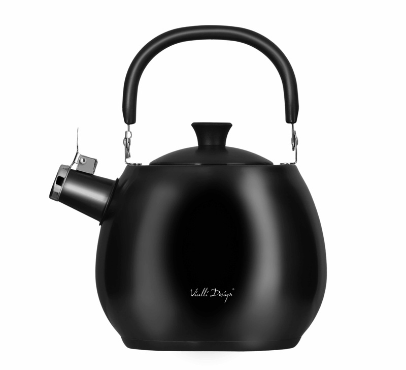 Vialli Design - Czajnik z gwizdkiem 2,5 L Bolla grafitowy matowy