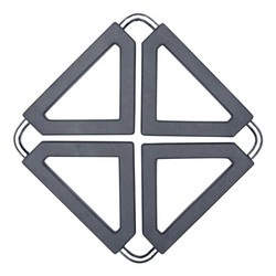 Lurch - podkładka pod gorące naczynia, składana, stal nierdzewna/silikon, 12,5 x 12,5 cm