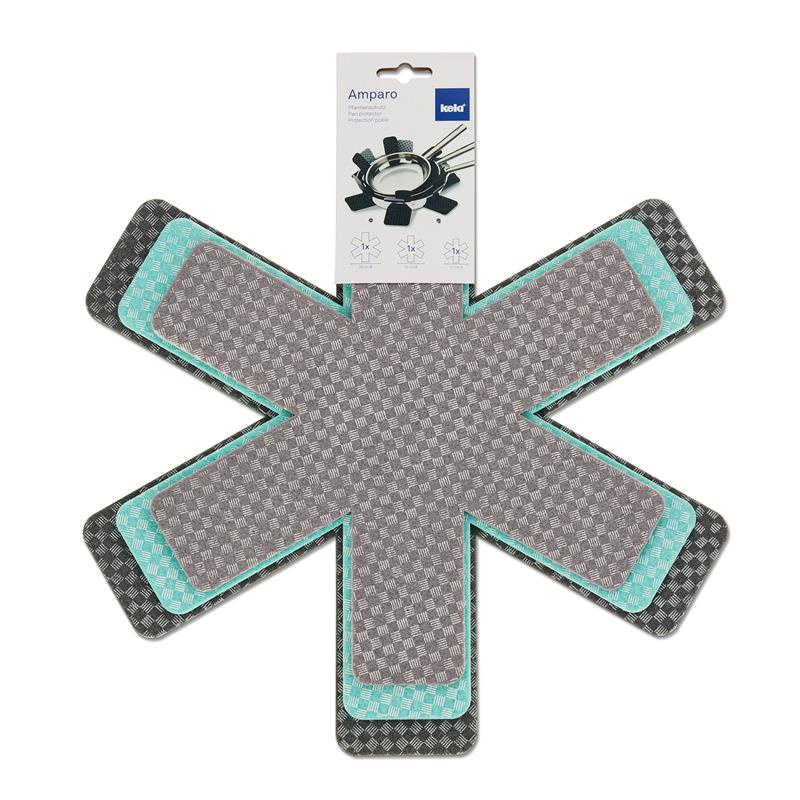 Kela - Zestaw 3przekładek do patelni miętowy Amparo