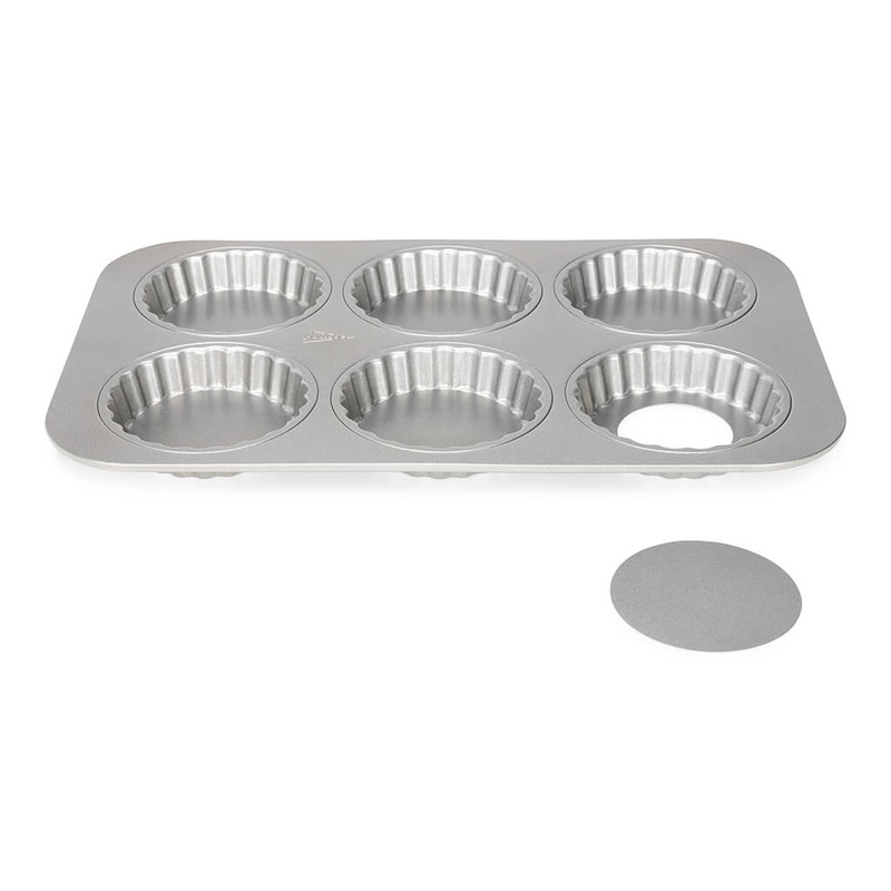 Patisse - Mini forma na 6 tartletek z wyjmowanym dnem 10cm SILVER-TOP