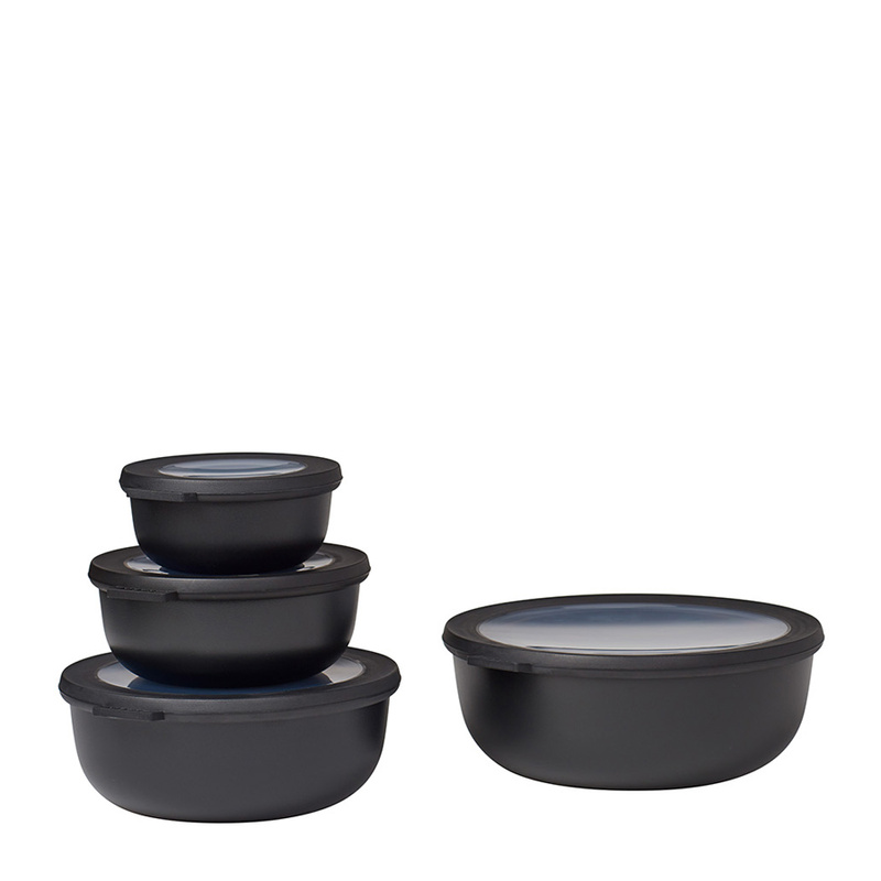 Mepal - Zestaw 4 misek Cirqula 350 750 1250 2250 Nordic Black