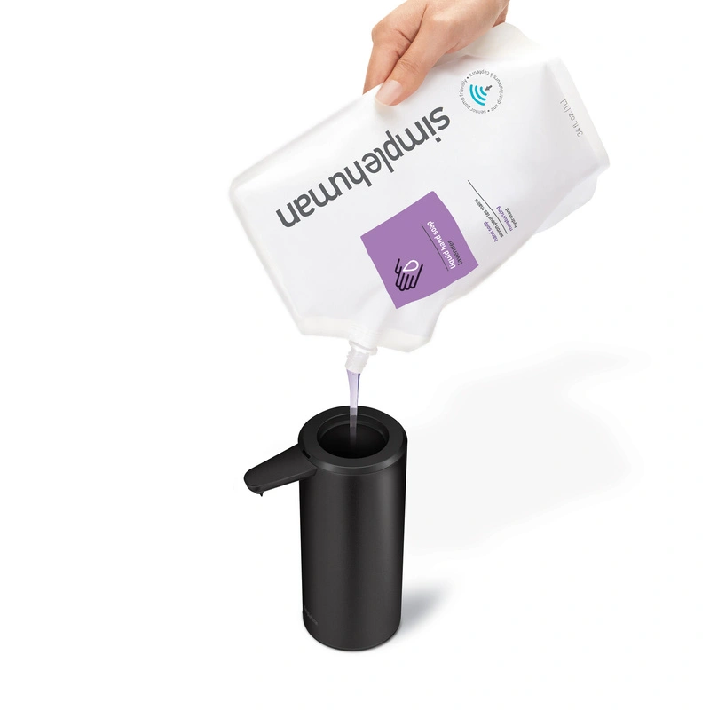 Simplehuman - Dozownik bezdotykowy 414 ml - matowa czarna stal nierdzewna