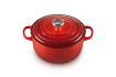 Le Creuset - brytfanna żeliwna emaliowana Signature okrągła 22 cm 3,3 l wiśniowa