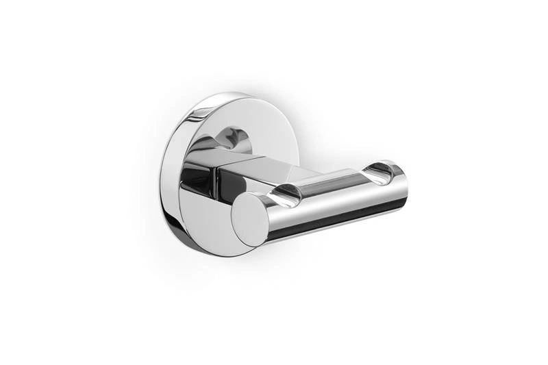 Zack - wieszak łazienkowypodwójny na ręcznik stal polerowana Scala