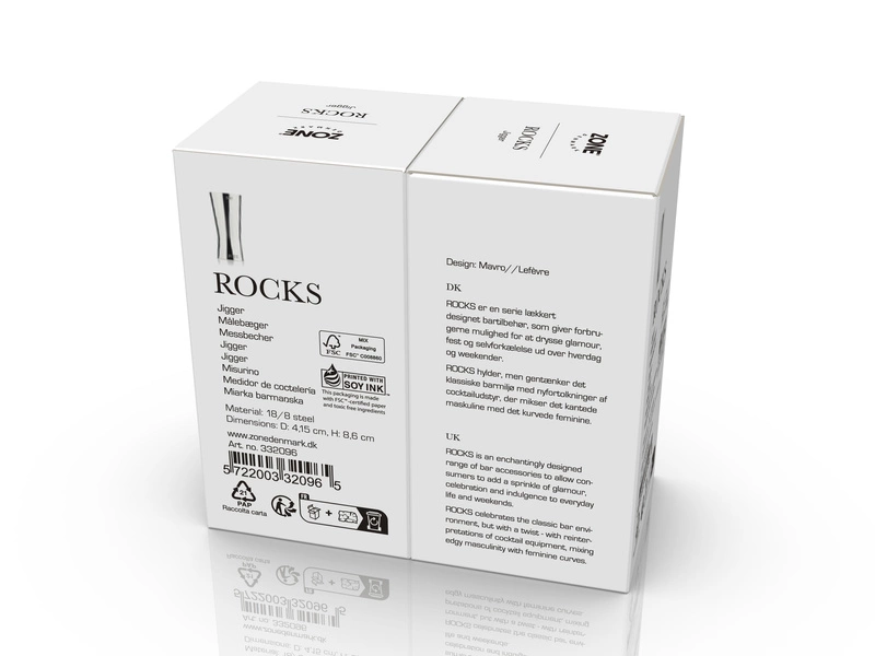 Zone Denmark - Miarka do alkoholu 25/50ml Rocks Stalowa