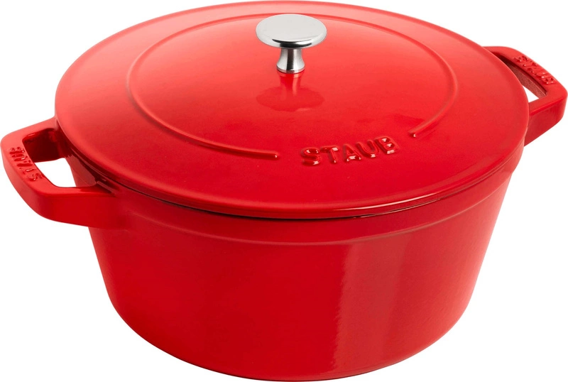 Staub - zestaw 2 naczyń + pokrywka 24 cm czerwony