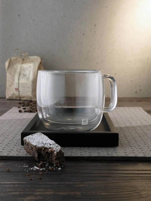 Zwilling - 2 szklanki z podwójnymi ściankami cappuccino Sorrento Plus 450 ml