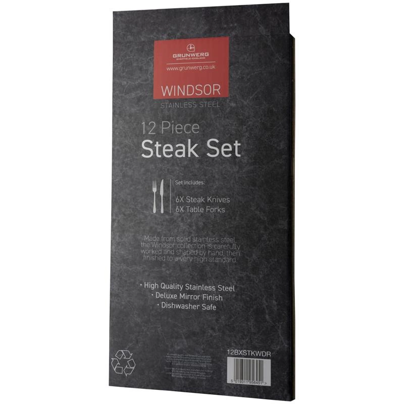 Grunwerg - Zestaw sztućcy do steków 6+6