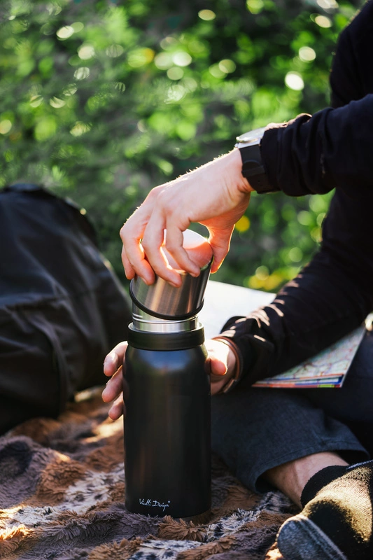 Vialli Design - Termos turystyczny 1L FUORI grafitowy
