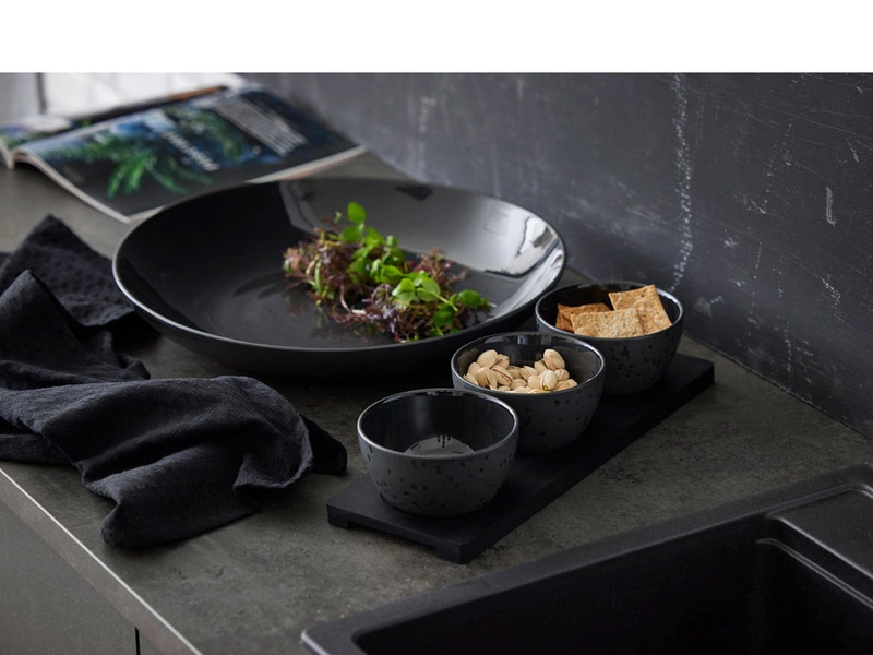 Bitz - Zestaw miseczek z podstawką 4szt. Galaxy Black