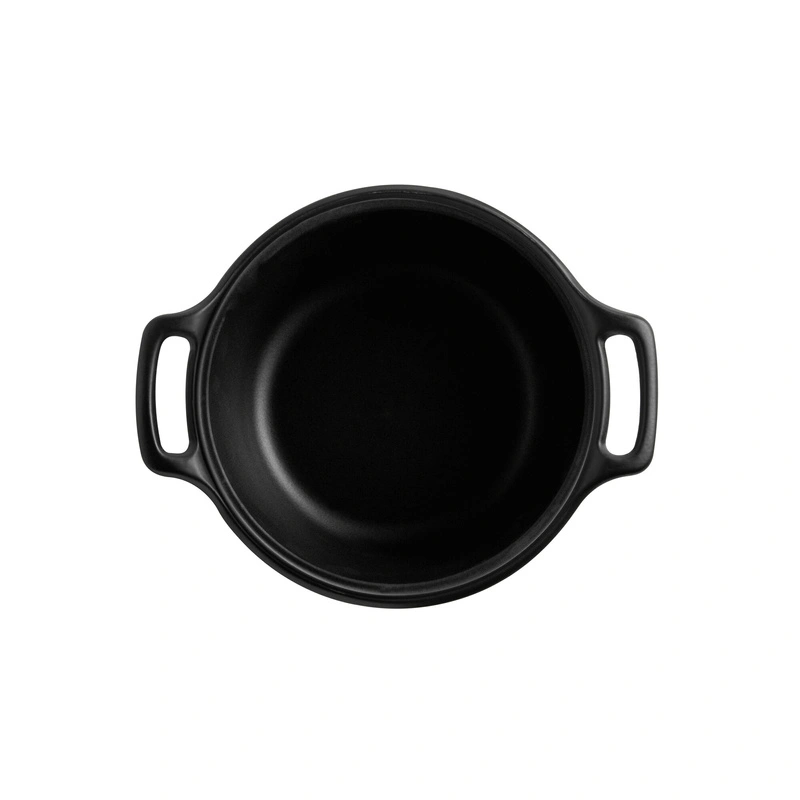 Emile Henry - Garnek ceramiczny SUBLIME+ 7L - czarny z białą pokrywą