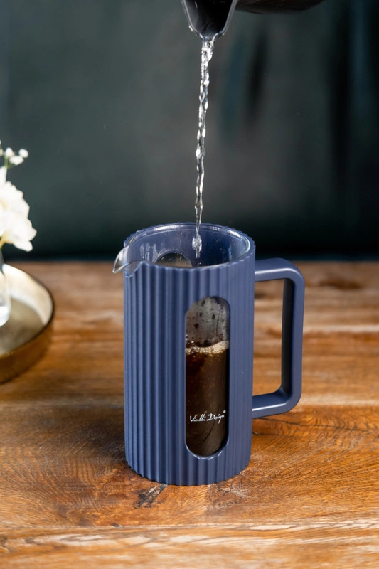 Vialli Design - Zaparzacz do kawy i herbaty 1000 ml Livio indigo