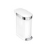 simplehuman - Kosz na śmieci 45L pedałowy SLIM - biały