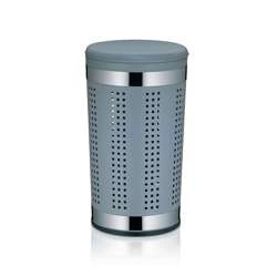 Kela - Kosz na pranie z siedziskiem szary Sevilla