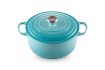 Le Creuset - brytfanna żeliwna emaliowana Signature okrągła 26 cm 5,3 l karaibska