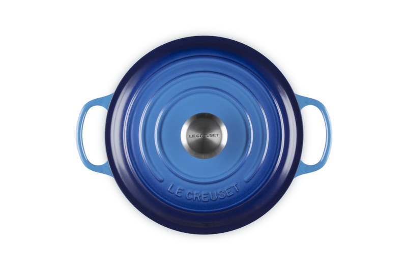 Le Creuset - brytfanna żeliwna emaliowana Signature okrągła 24 cm 4,2 l lazur