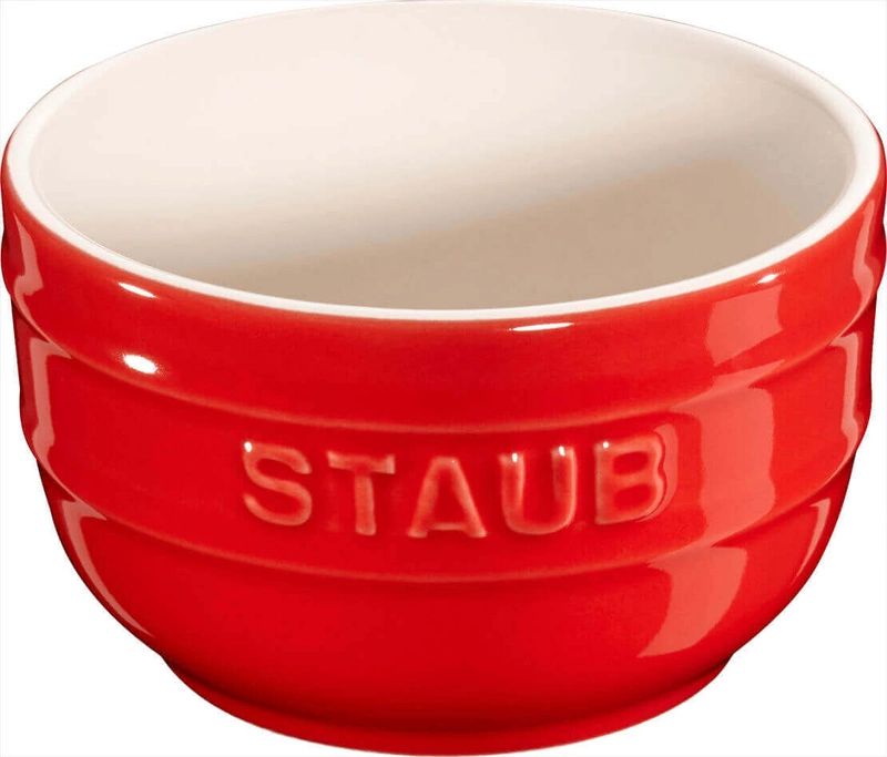 Staub - zestaw 4 ramekinów okrągłych 9 cm, czerwony XS-MINIS