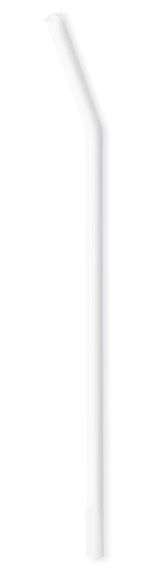 Vialli Design - Słomki szklane białe zakrzywione 23cm zestaw 6 sztuk ze szczoteczką