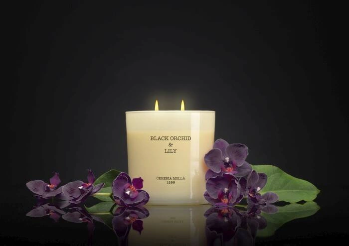Cereria Molla - Świeca XL 600 gr. Black Orchid and Lily