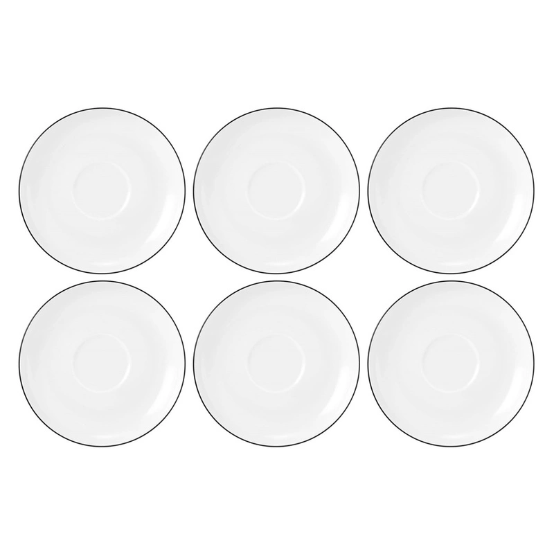 Seltmann - LIDO BLACK LINE Zestaw 6 spodków 14.5 cm