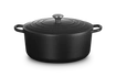 Le Creuset brytfanna żeliwna emaliowana Signature okrągła 34 cm 12 l czarna