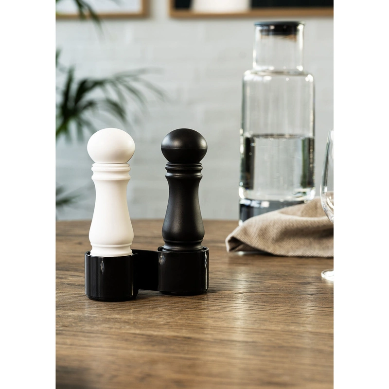 Crush Grind - Zestaw 2 młynków P/P 12cm, biało/czarny, Mini