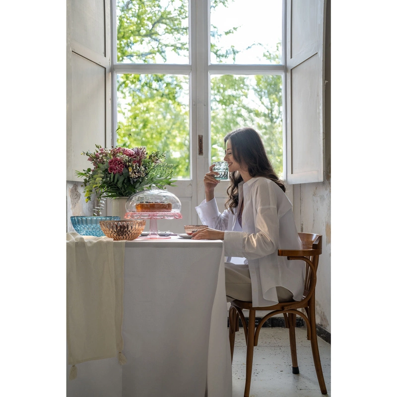 Guzzini - Okrągła patera na ciasto - różowa