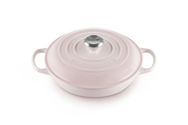 Le Creuset - garnek patelnia Gourmet Signature 26 cm 2,2 l shell pink