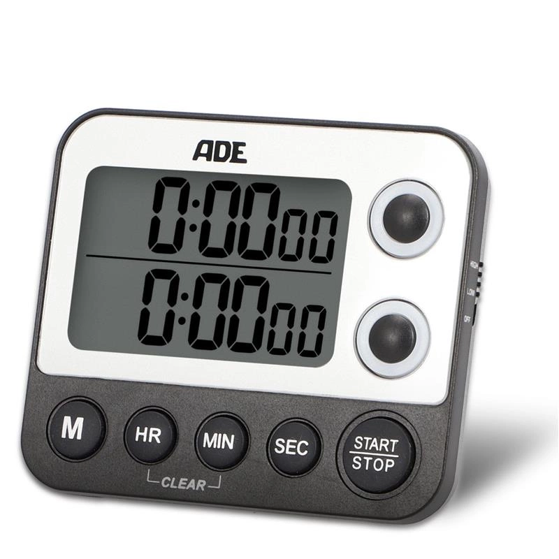 ADE - minutnik elektroniczny, 2 pomiary, do 99 godzin, 9 x 2 x 8 cm, czarny Kitchen