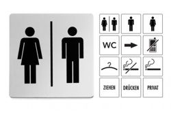 Zack - szyld samoprzylepny  Indici toalety