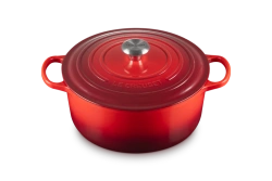 Le Creuset - garnek żeliwny emaliowany Signature 28 cm 6,7 l wiśniowa