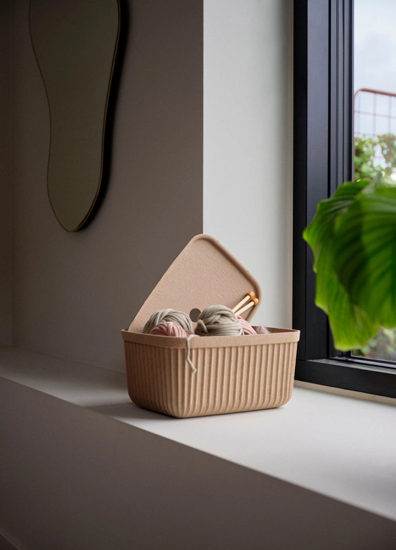 Zone Denmark - Pudełka do przechowywania 2 szt. Pulp 32x23x15 cm Natural Brown