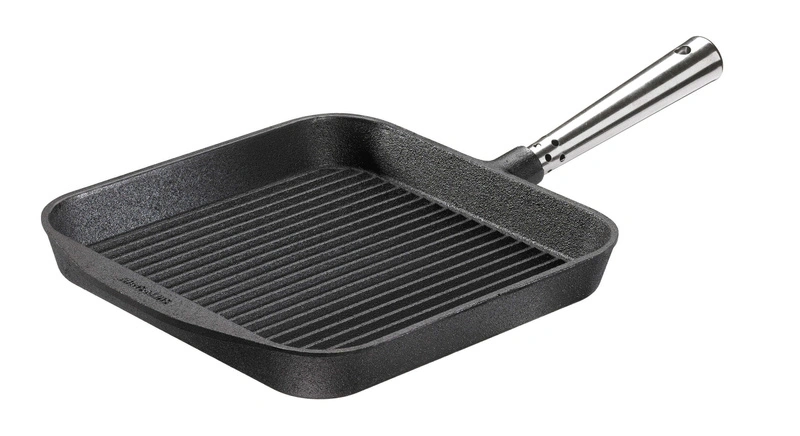 Skeppshult - PROFESSIONAL Patelnia grillowa ze stalową rączką - 25 cm, czarny